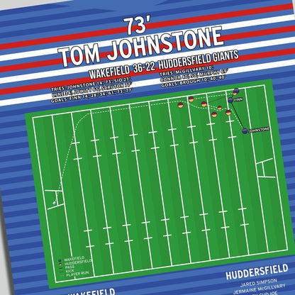 Tom Johnstone Try – Wakefield vs Huddersfield Giants – Super League 2016