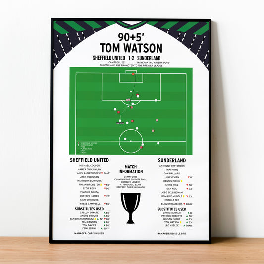 Tom Watson Goal – Sheffield United vs Sunderland  – Championship Play-Off Final 2025
