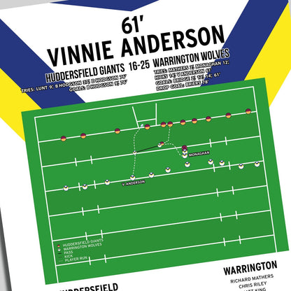 Vinnie Anderson Try - Huddersfield Giants vs Warrington Wolves - Challenge Cup Final 2009